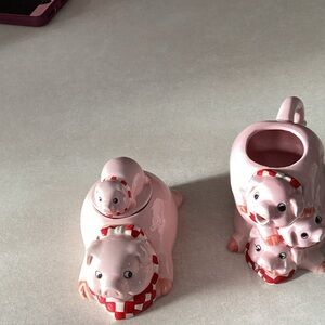 Pink Pig Ceramic Set